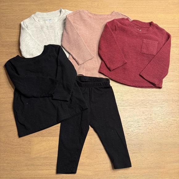 Cat & Jack Other - Cat & Jack Long Sleeve Shirt bundle +leggings black